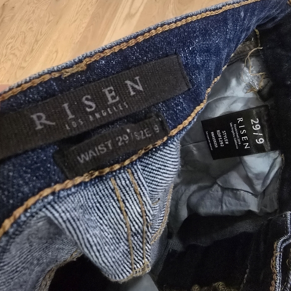 Risen High Rise Wash Flare Leg Jeans - Picture 6 of 6